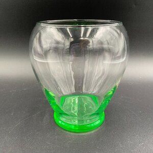 Green Bottom Flash Glass Vase
